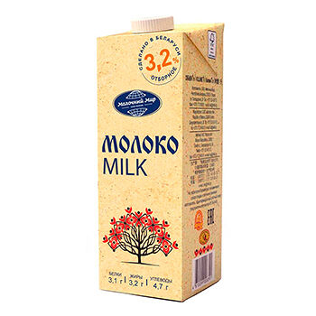 Молоко стерилизованное Молочный Мир 3,2% 1л, Беларусь