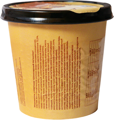 

Мороженое ICE BOX Шоколадный батончик сливочное 7,3%, без змж, картонный стакан, 65 г