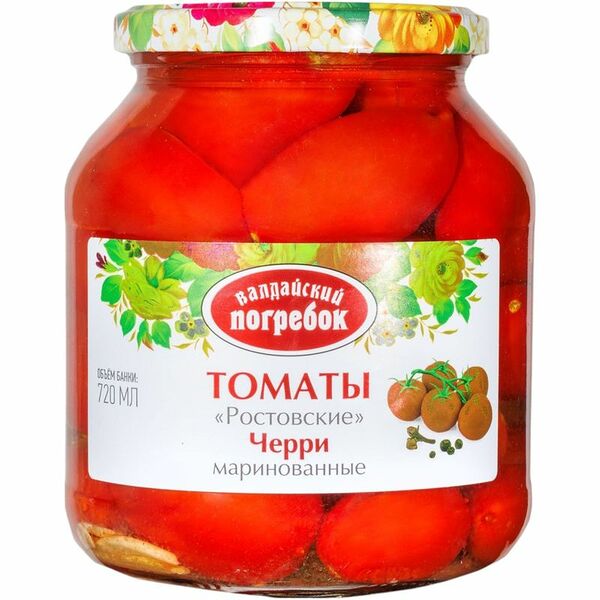 Томаты Валдайский Погребок Черри Ростовские маринованные, 680 г