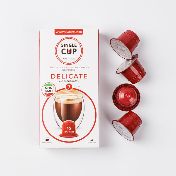 Кофе Single Cup Delicate в капсулах, 10 штук