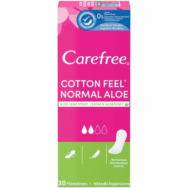 Прокладки Carefree Cotton Feel Aloe женские ежедневные, 20шт
