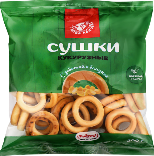 

Сушки Золотой колобок Кукурузные 200 г