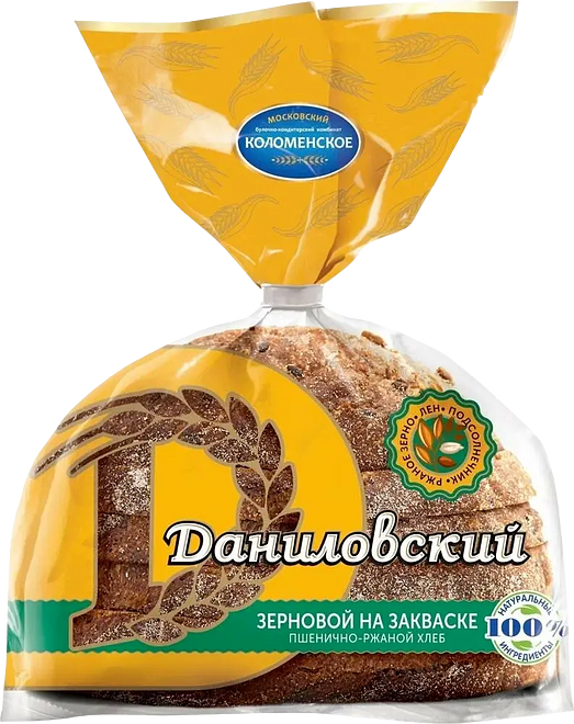 

Хлеб Коломенский Даниловский зерновой на закваске в нарезке 300 г