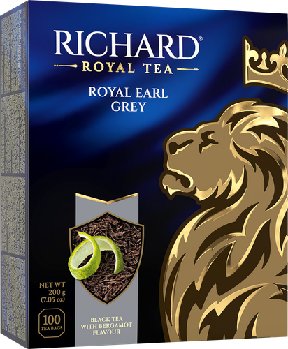 

Чай черный Richard Royal Classics Earl Grey с ароматом бергамота в пакетиках 100 шт, 200 г