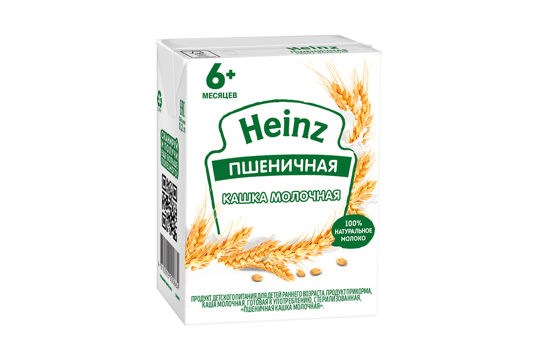 

Каша пшеничная молочная Heinz, с 6 месяцев 200 мл