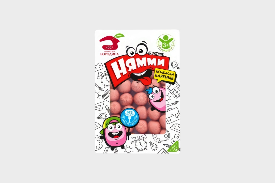 

Колбаски варёные Мясной Дом Бородина крошка Нямми Натурально&Вкусно 240 г