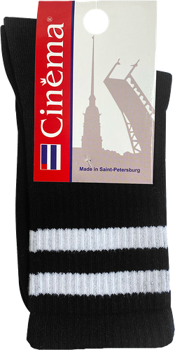 Носки Cinema спортивные женские черные р. 23–25 
