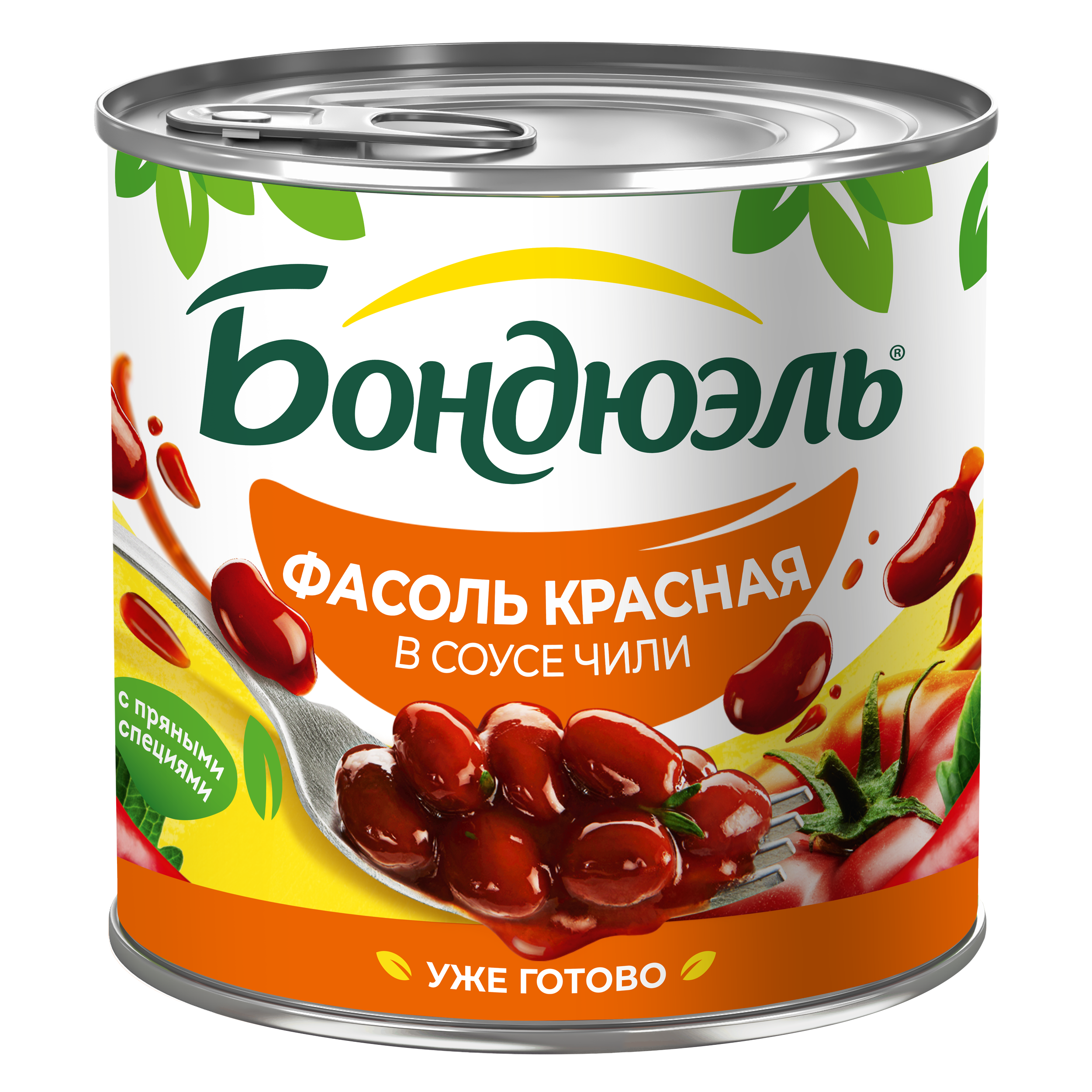 

Фасоль Бондюэль красная в томатном соусе чили 400 г