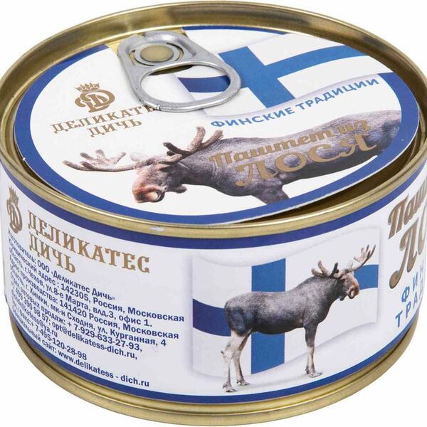 Паштет из лося Деликатес Дичь Финские традиции