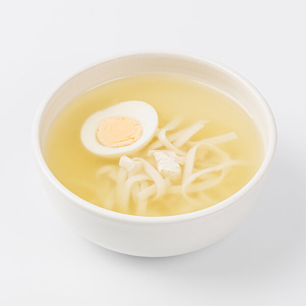 Суп куриный с лапшой и яйцом