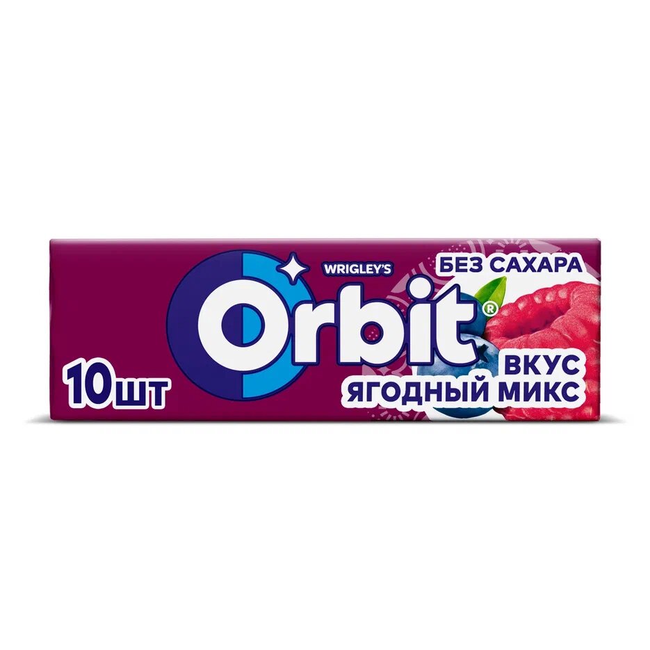 

Жевательная резинка Orbit Ягодный микс без сахара 13.6 г