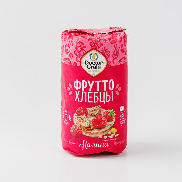 Хлебцы хрустящие Doctor Grain Фрутто с малиной