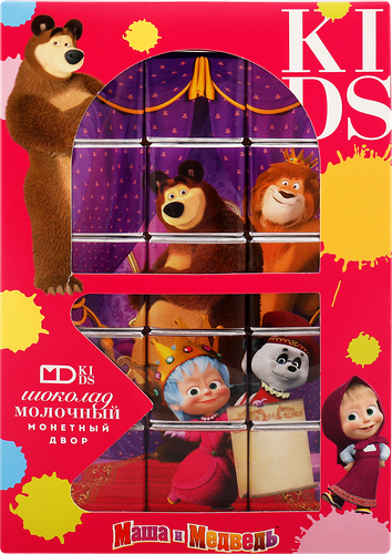 Шоколадный набор Монетный двор Маша и Медведь молочный 75 г