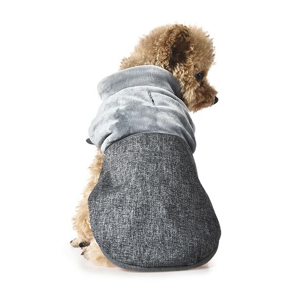 Жилет для собак FOXIE Delicate velvet L (длина спины 40см, обхват груди 57-63см) серый