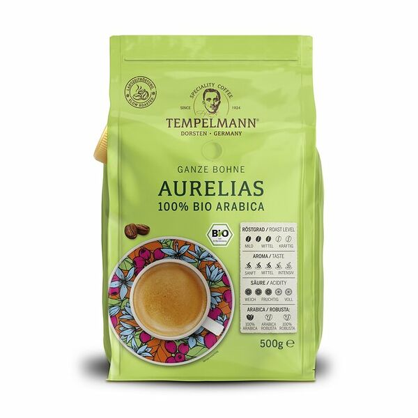 Кофе в зернах Tempelmann Aurelias C.Crema Bio