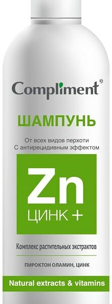 Шампунь для волос Compliment Цинк+ от всех видов перхоти 200мл