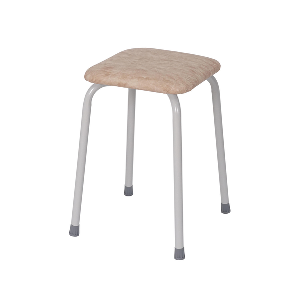 Табурет квадратный Пенёк крепкий 224, цвет сиденья бежевый, 48.5х48.5х47 см 