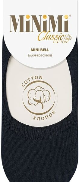 Носки женские MiNiMi Bell хлопок подследники Nero черный Размер 39-41