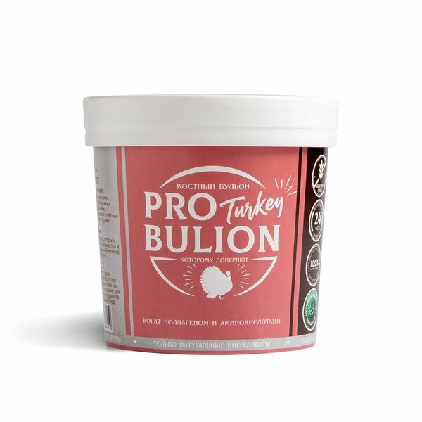 Бульон костный из индейки замороженный, ProBulion, 300 г, Россия