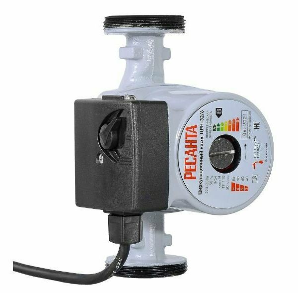 Насос циркуляционный Ресанта ЦРН-32/6, 32 Вт, 1м, с кабелем, чугунный корпус