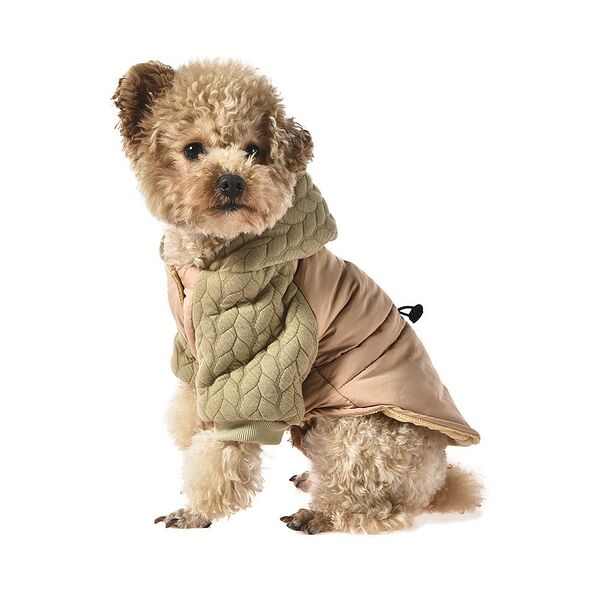 Куртка для собак FOXIE Cheesecake L (длина спины 40см, обхват груди 57-63см) бежевая