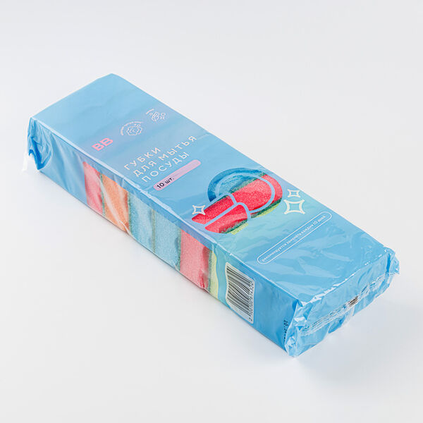 Губки для мытья посуды, 10 шт