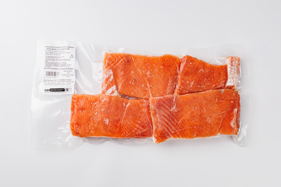 

Кета филе-кусок без кожи, замороженная 600 г