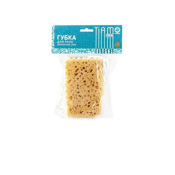 Губка для тела Tiamo Spa оригинал люкс с петлей коралловый поролон
