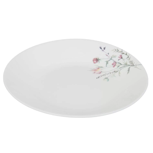 Тарелка глубокая Домовой Полевые цветы, 21.7 см, опаловое стекло