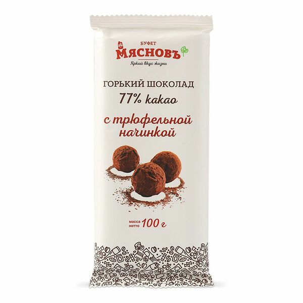 Шоколад горький 77% с трюфельной начинкой Мясновъ Буфет