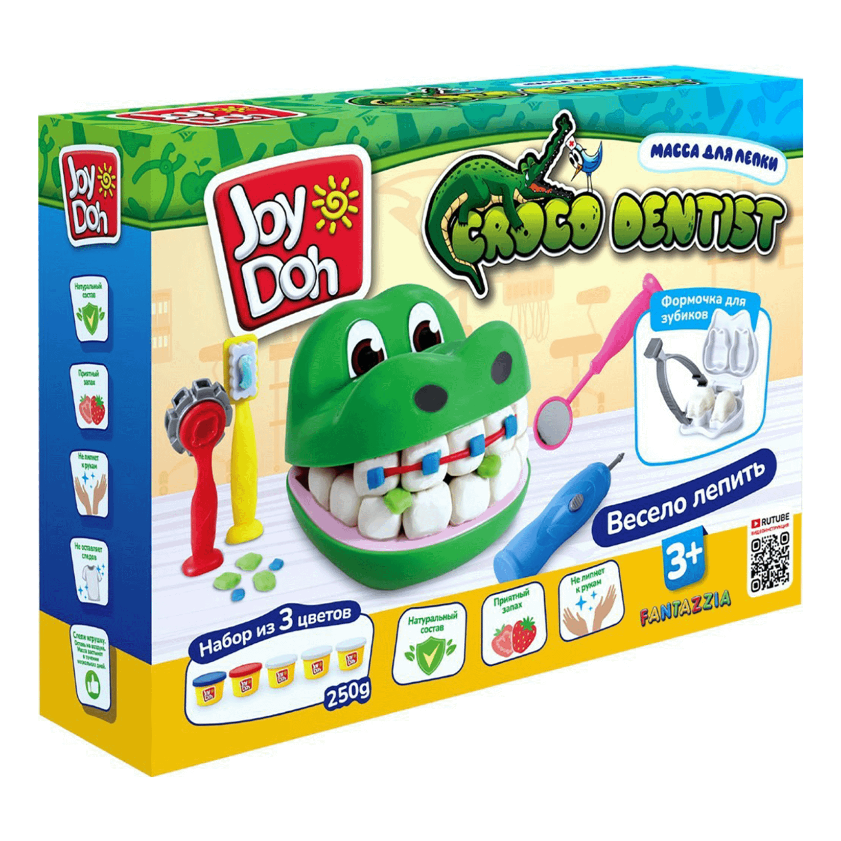 

Масса для лепки Joy Doh Croco dentist зубастик