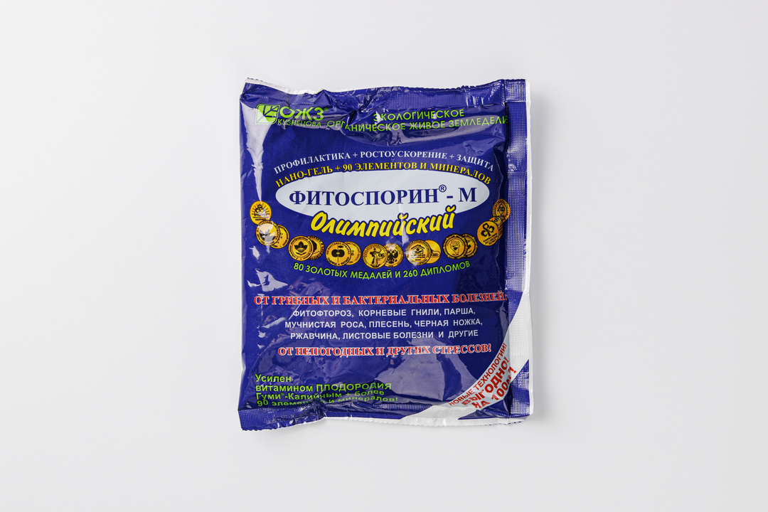 

Средство для защиты растений ОЖЗ Фитоспорин-М Олимпийский от грибных и бактериальных болезней, нано-гель, 200 г