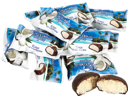 

Конфеты Кокосовый берег со сливками вес