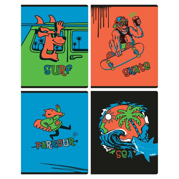 Тетрадь BG Уйти в отрыв 48 листов А5, в клетку, неоновый пантон, 3 цвета, в ассортименте