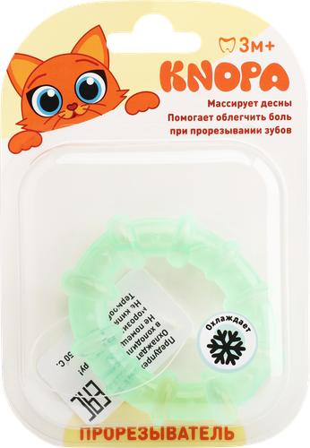 

Прорезыватель для детей до 1 года Knopa охлаждающий, в ассортименте