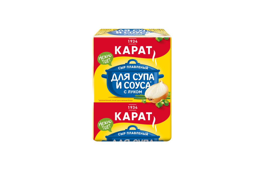 

Сыр плавленый Карат для супа и соуса с луком 45% 90 г