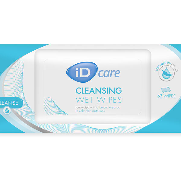 Влажные салфетки iD care Очищение и уход очищающие 64 шт