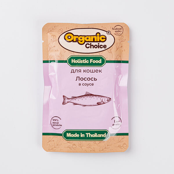 Влажный корм для кошек Organic Сhoice Grain Free тунец с лососем в соусе 70г