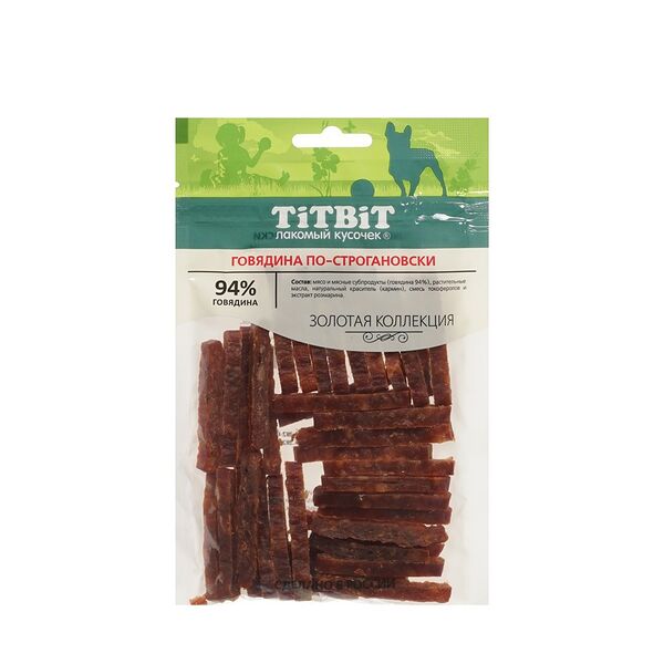 Лакомство для собак Titbit - говядина по-строгановски 80г
