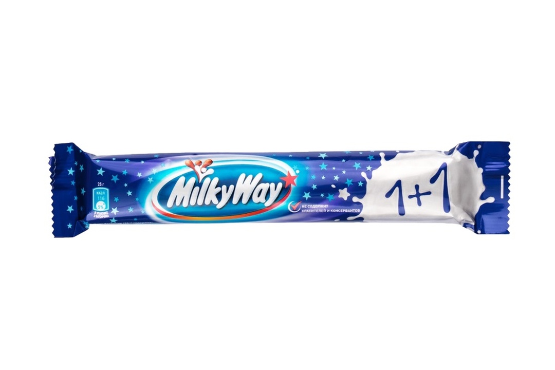 

Шоколадный батончик Milky Way 1+1 с суфле 52 г