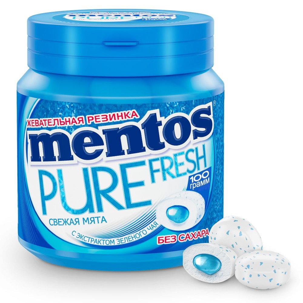 

Жевательная резинка Mentos Pure Fresh Свежая мята 100 г