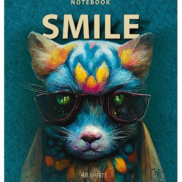 Тетрадь общая ПЗБМ Smile клетка А5, 48л в ассортименте