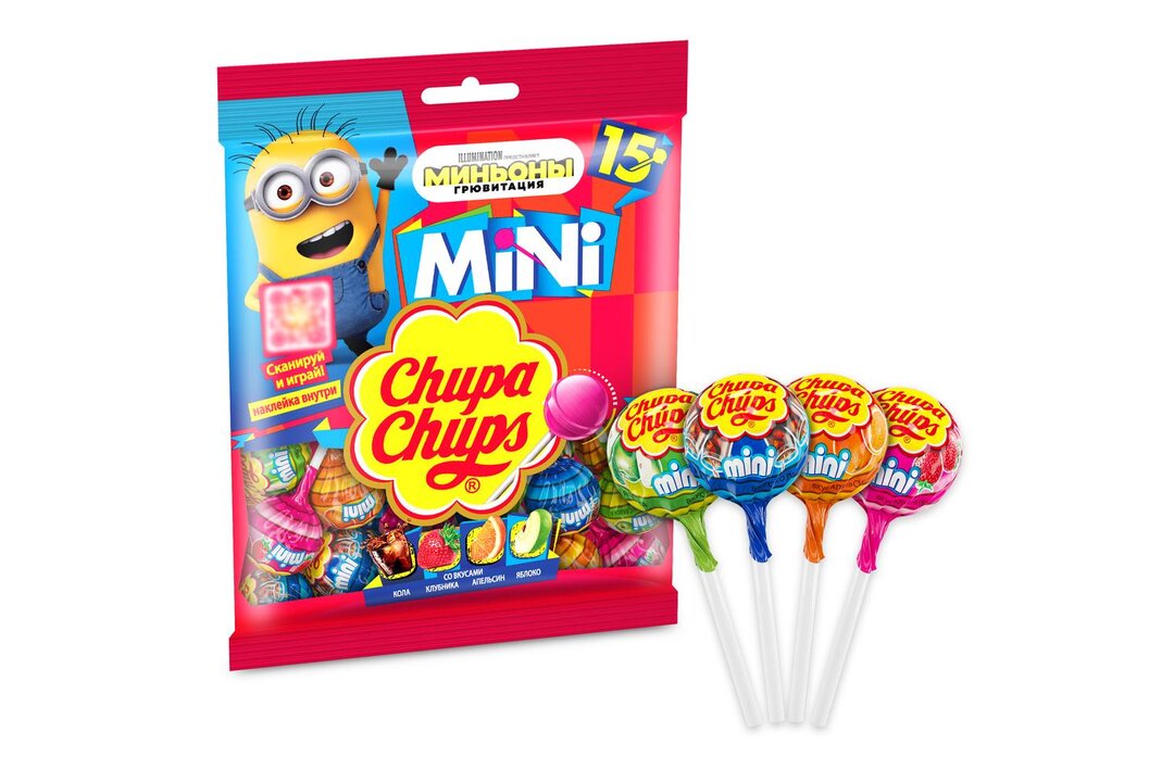 

Карамель Chupa Chups Mini вкус и дизайн упаковки в ассортименте 90 г
