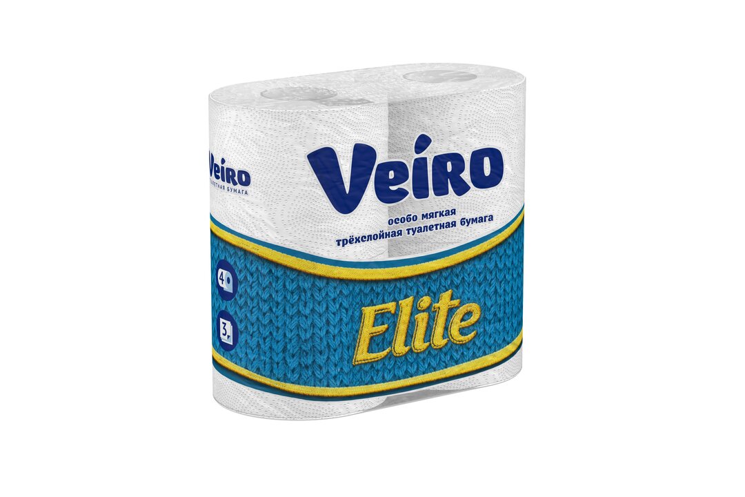 

Бумага туалетная Veiro Elite 3 слоя 4 шт