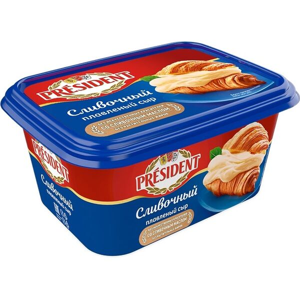 Сыр плавленый President Сливочный 45% 400 г