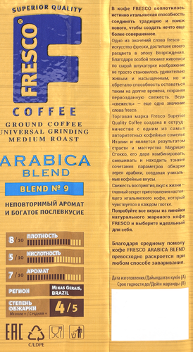 

Кофе молотый Fresco Arabica Blend 250 г