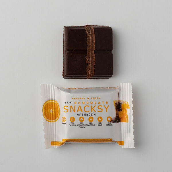 Батончик SNACKSY Raw Chocolate с апельсином