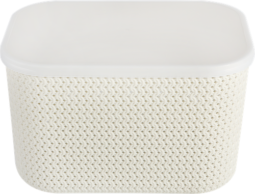 

Корзина для хранения Homeclub Knit 25.5х18х16 см, с крышкой, пластик