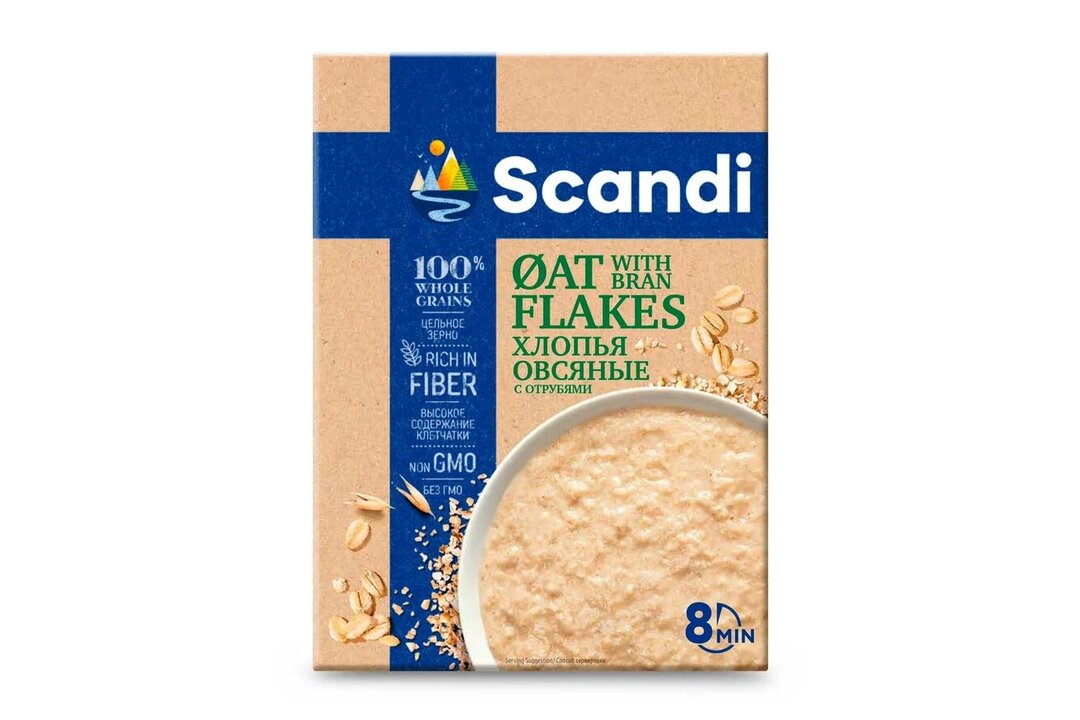 

Хлопья овсяные Scandi с отрубями 8 мин