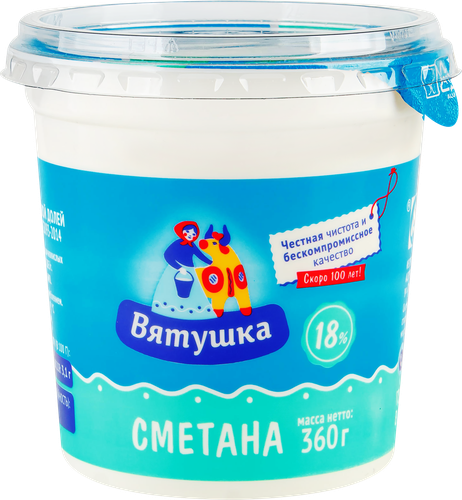 

Сметана Вятушка 18% 360 г